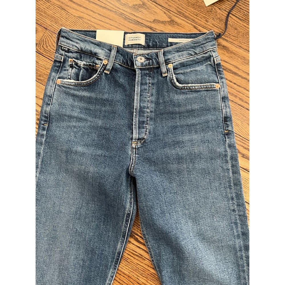 NWT Citizens of Humanity Charlotte High Rise Straight in Dance Floor - Size 26 - Picture 4 of 6